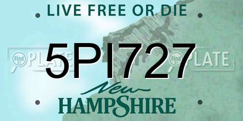 5PI727 New Hampshire License Plate
