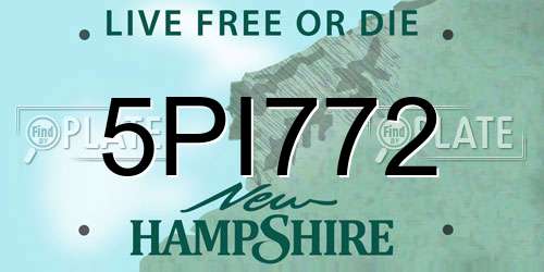 5PI772 New Hampshire License Plate