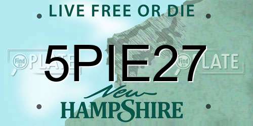 5PIE27 New Hampshire License Plate