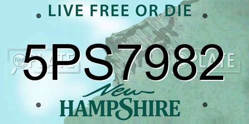 5PS7982 New Hampshire License Plate