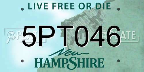 5PT046 New Hampshire License Plate