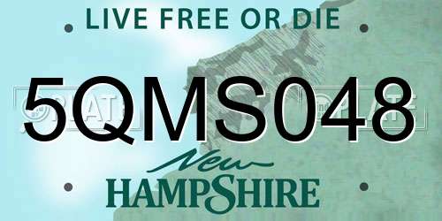 5QMS048 New Hampshire License Plate