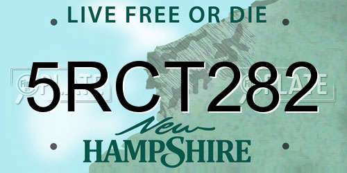 5RCT282 New Hampshire License Plate