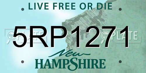 5RP1271 New Hampshire License Plate