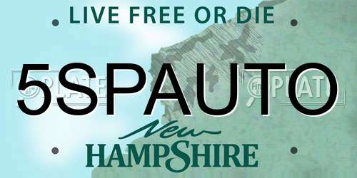 5SPAUTO New Hampshire License Plate