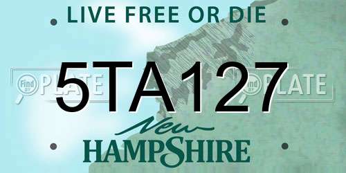 5TA127 New Hampshire License Plate