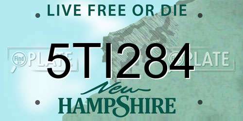 5TI284 New Hampshire License Plate