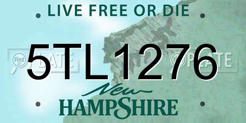 5TL1276 New Hampshire License Plate