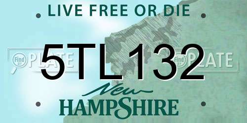 5TL132 New Hampshire License Plate