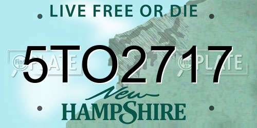 5TO2717 New Hampshire License Plate
