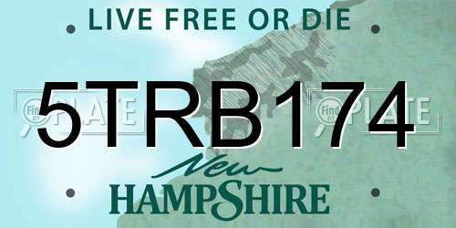 5TRB174 New Hampshire License Plate