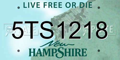5TS1218 New Hampshire License Plate