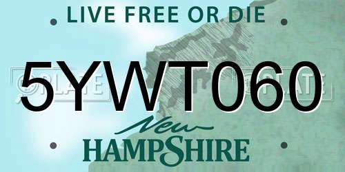 5YWT060 New Hampshire License Plate