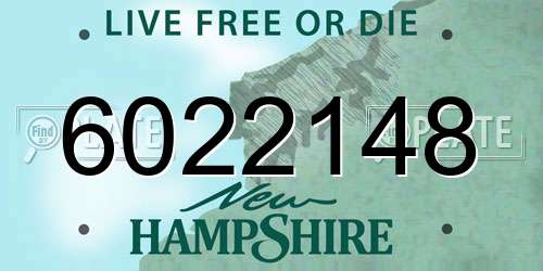 6022148 New Hampshire License Plate