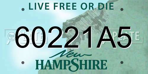 60221A5 New Hampshire License Plate