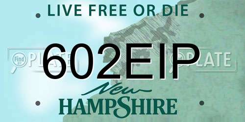602EIP New Hampshire License Plate