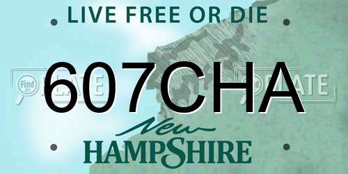 607CHA New Hampshire License Plate