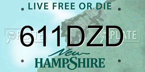 611DZD New Hampshire License Plate