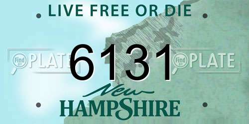 6131 New Hampshire License Plate