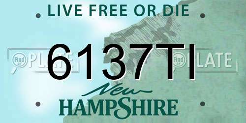 6137TI New Hampshire License Plate