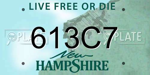 613C7 New Hampshire License Plate