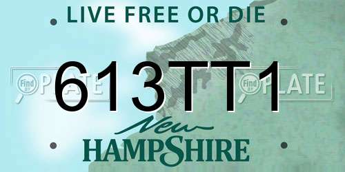 613TT1 New Hampshire License Plate