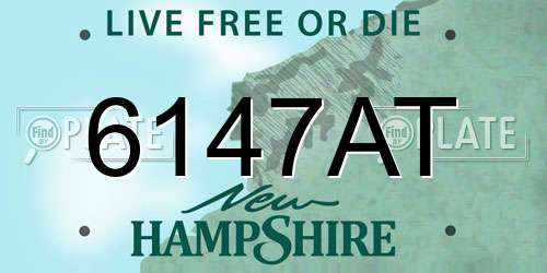 6147AT New Hampshire License Plate