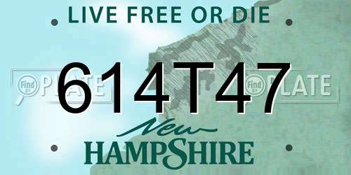 614T47 New Hampshire License Plate