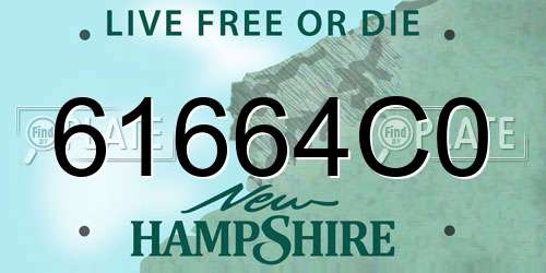 61664C0 New Hampshire License Plate