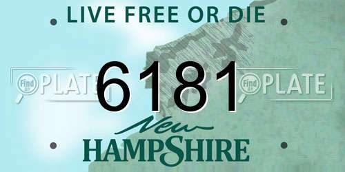 6181 New Hampshire License Plate