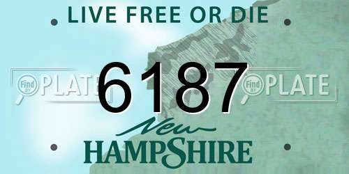 6187 New Hampshire License Plate
