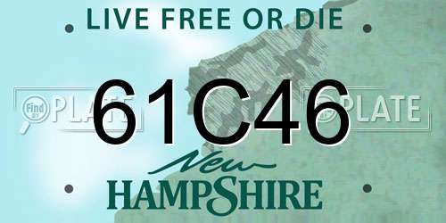 61C46 New Hampshire License Plate