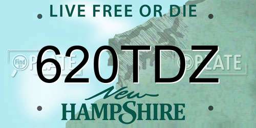 620TDZ New Hampshire License Plate