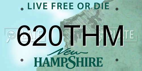 620THM New Hampshire License Plate