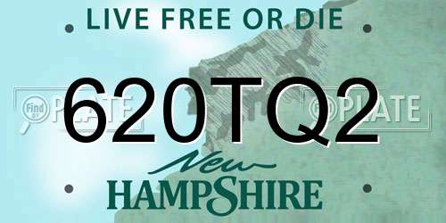 620TQ2 New Hampshire License Plate