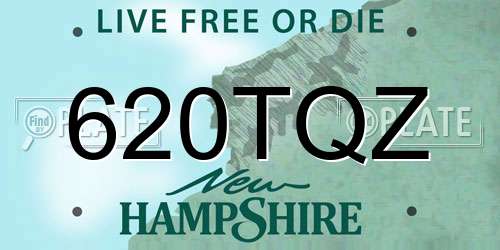620TQZ New Hampshire License Plate