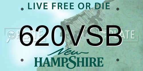 620VSB New Hampshire License Plate
