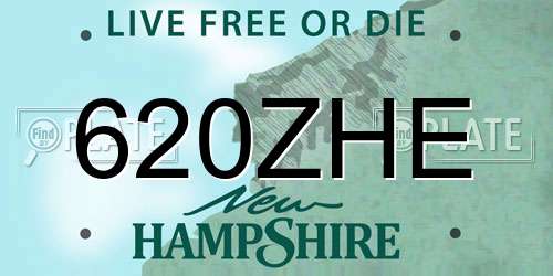620ZHE New Hampshire License Plate