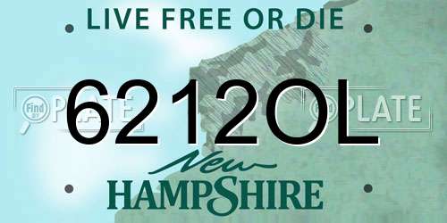 6212OL New Hampshire License Plate