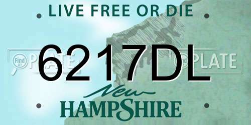 6217DL New Hampshire License Plate