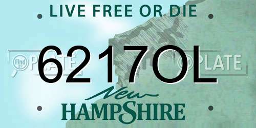 6217OL New Hampshire License Plate