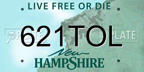 621TOL New Hampshire License Plate