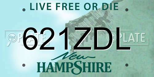 621ZDL New Hampshire License Plate