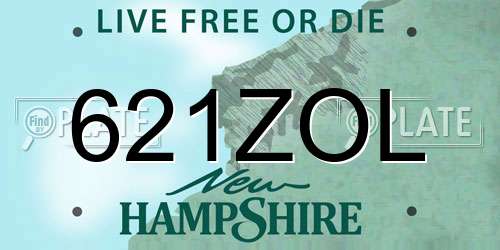 621ZOL New Hampshire License Plate