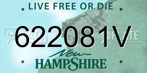 622081V New Hampshire License Plate