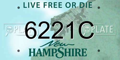 6221C New Hampshire License Plate