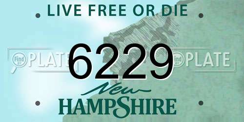 6229 New Hampshire License Plate