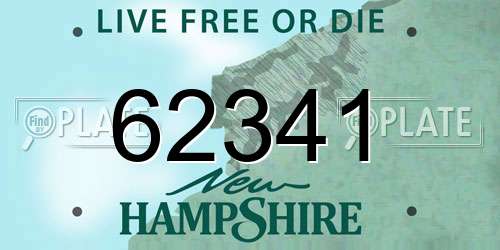 62341 New Hampshire License Plate