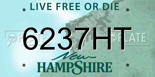 6237HT New Hampshire License Plate