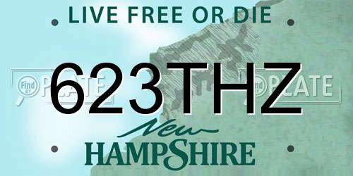 623THZ New Hampshire License Plate